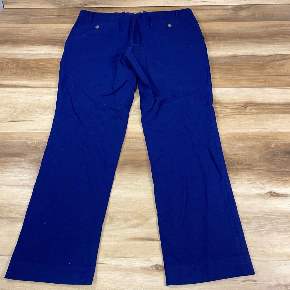 Indochino Wool Dress Pants Mens 36x30 Tailored Straight Leg Royal Blue Flannel - Picture 9 of 10